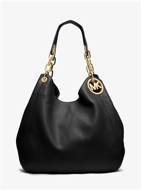 michael kors fultpn large leather shoulder bad macys|MICHAEL Michael Kors Signature Fulton Large Shoulder Bag.